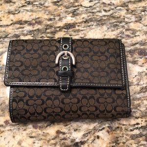 Authentic Coach Leather Black Wallet